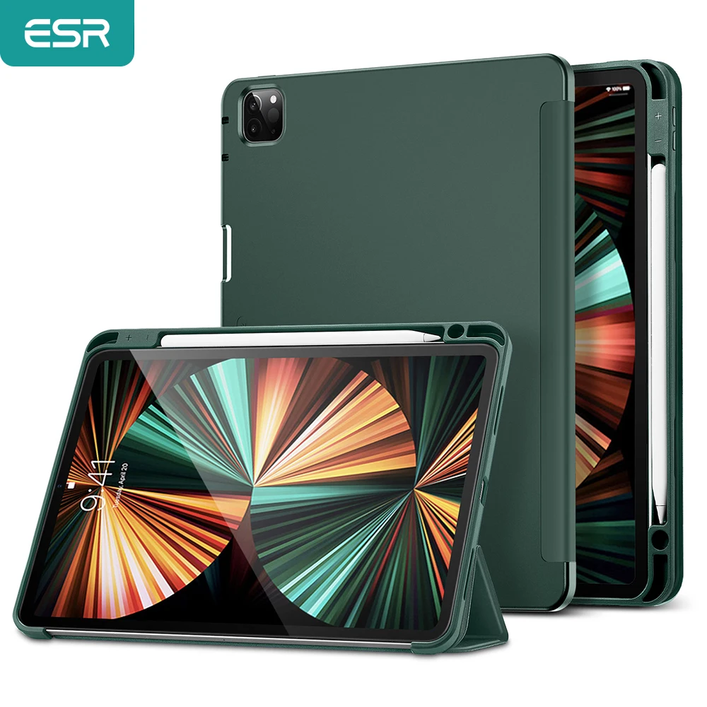 Esr para ipad pro 11 caso 2021 lápis casos para ipad ar 5 4 ipad 9 8 7 pro 12.9 inteligente capa para ipad pro 2021 lápis caso 2022