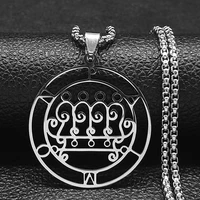 2022 stainless steel sigeal sigil de lucifer satan necklaces paimon lazer key baphomet stamp necklace jewelry n4258s03