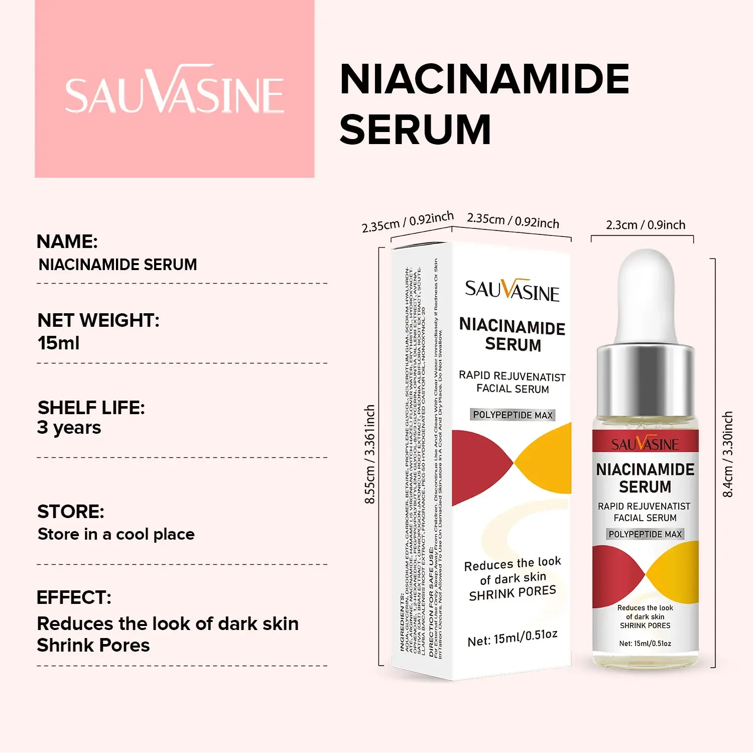 Оригинальная сыворотка Niacinamide 15 мл средство для отбеливания кожи и удаления