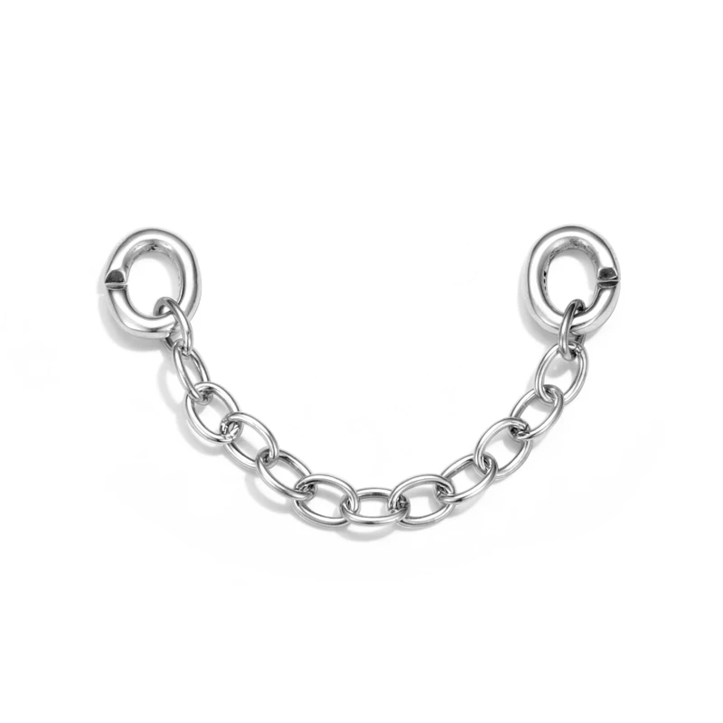 Женская и мужская цепочка из серебра 925 пробы с круглыми звеньями - купить по
