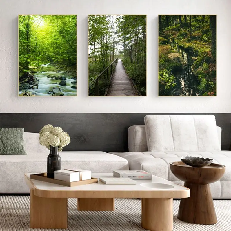 

Green Forest Canvas Classic Movie Posters Whitepaper Sticker DIY Room Bar Cafe Kawaii Room Decor