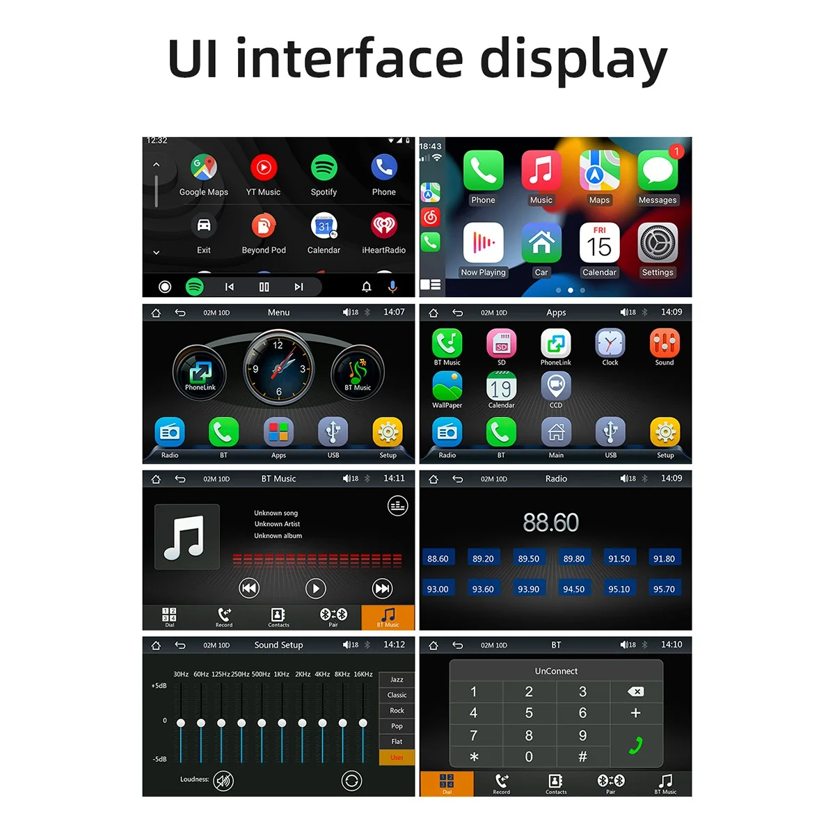 B5310 7-дюймовый автомобильный MP5 видеоплеер портативный CarPlay Универсальный