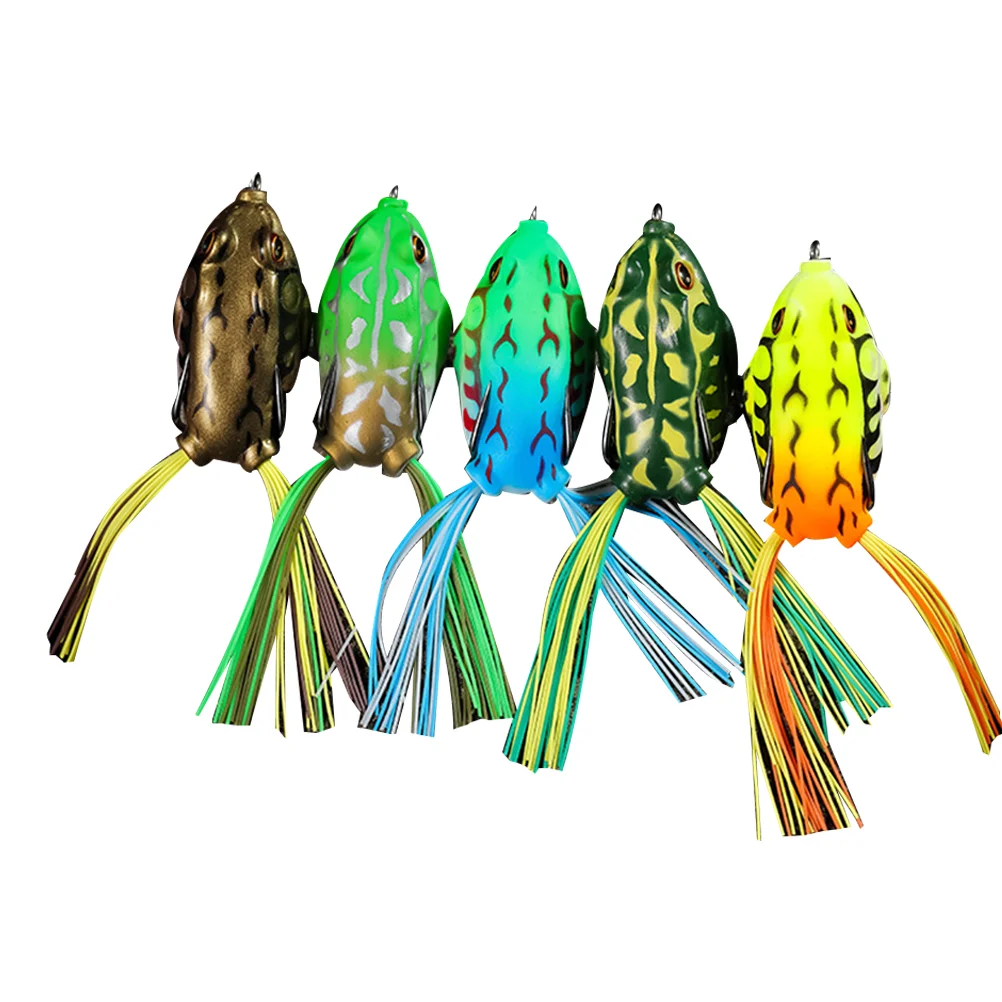 

5pcs Fishing Lures Rubber Artificial Fishing Bait for Bass Snakehead Saltwater Freshwater