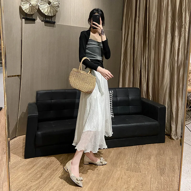 

Женские туфли-лодочки с бантом и искусственным жемчугом, 2023