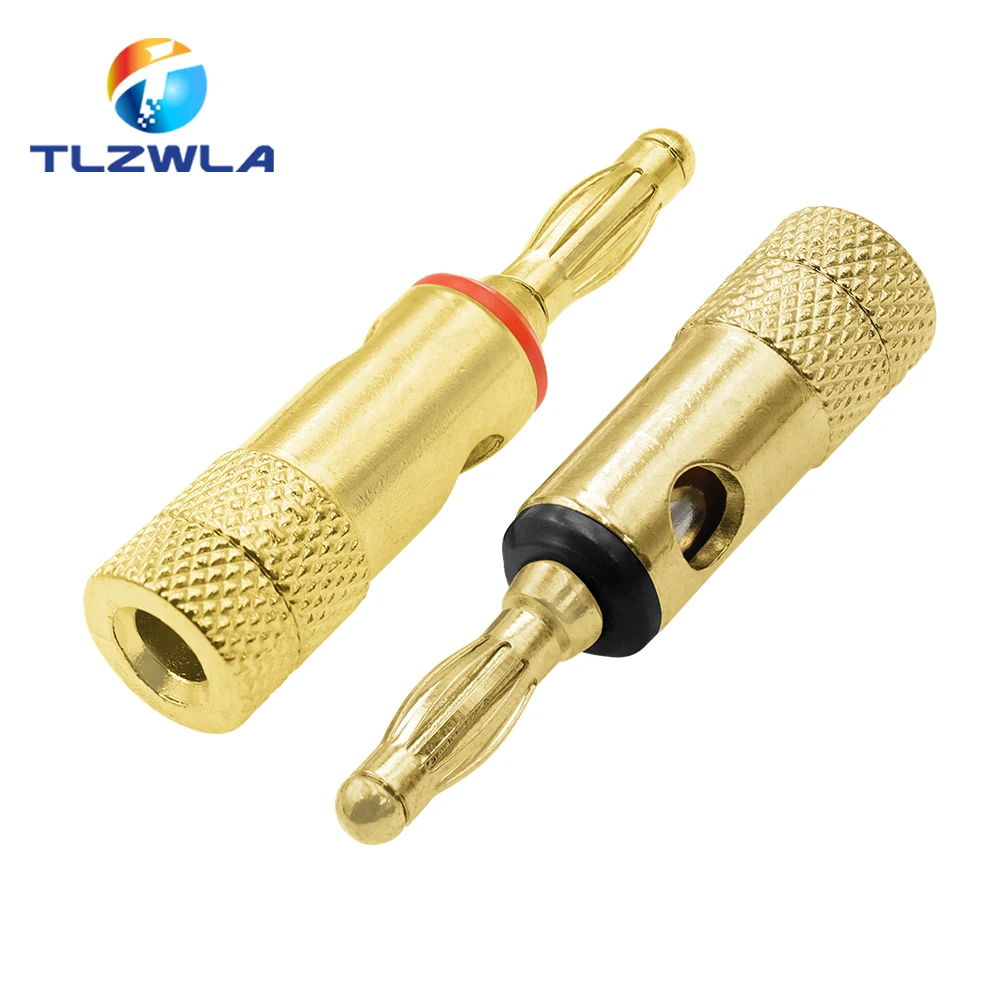 

TLZWLA Sound/power amplifier/terminal/plug 24-каратный позолоченный музыкальный кабель 2 шт.