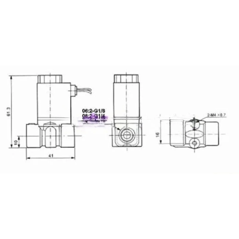 2P025-08 2P025-06 NBR 18 14 NPT 2-ходовой электрический пластиковый пневматический мини-электромагнитный клапан для диспенсера воды (art.: 3920da888174c) - 3920da888174c