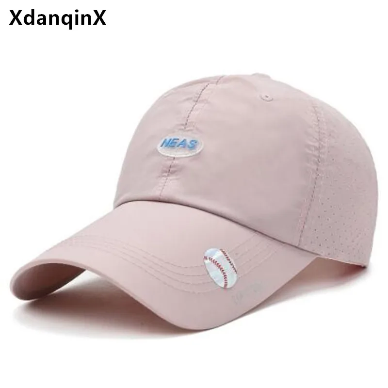 

XdanqinX Unisex Summer New Thin Mesh Hat Men And Women Sun Protection Breathable Baseball Caps Snapback Cap Casual Sports Cap
