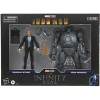 marvel legends series 6 inch scale action figure toy 2 pack obadiah stane and iron monger infinity saga characters toy