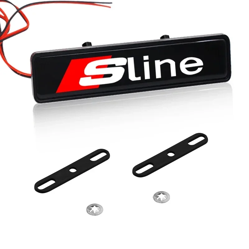 Наклейка на переднюю решетку автомобиля эмблема гриль светодиодная подсветка