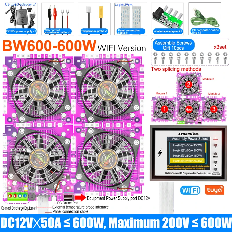 

HIDANCE Автомобильный тестер емкости аккумулятора 150 Вт/300 Вт/450 Вт/600 Вт
