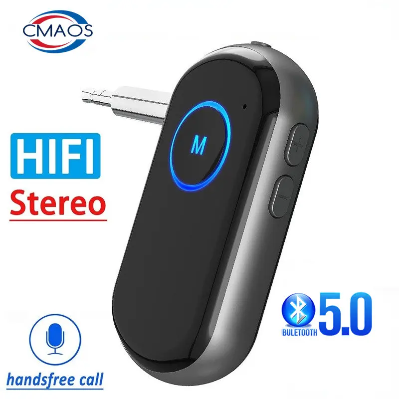 Купи CMAOS Bluetooth Receiver 5.0 aptX LL 3.5mm AUX Jack Audio Wireless Adapter for Car PC Headphones Mic 3.5 Bluetooth 5.0 Receptor за 737 рублей в магазине AliExpress