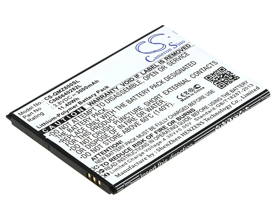 

3000mAh C866640282L Battery for Z8 Plus