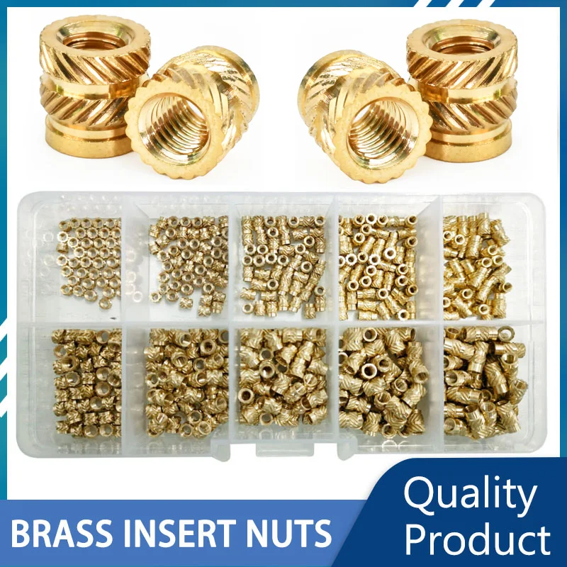

Hot Melting Copper Insert Nuts For 3D Printer Notebook M2 M2.5 M3 M4 M5 M6 Embedded Heating Knurled Brass Thread Nut Set Laptops