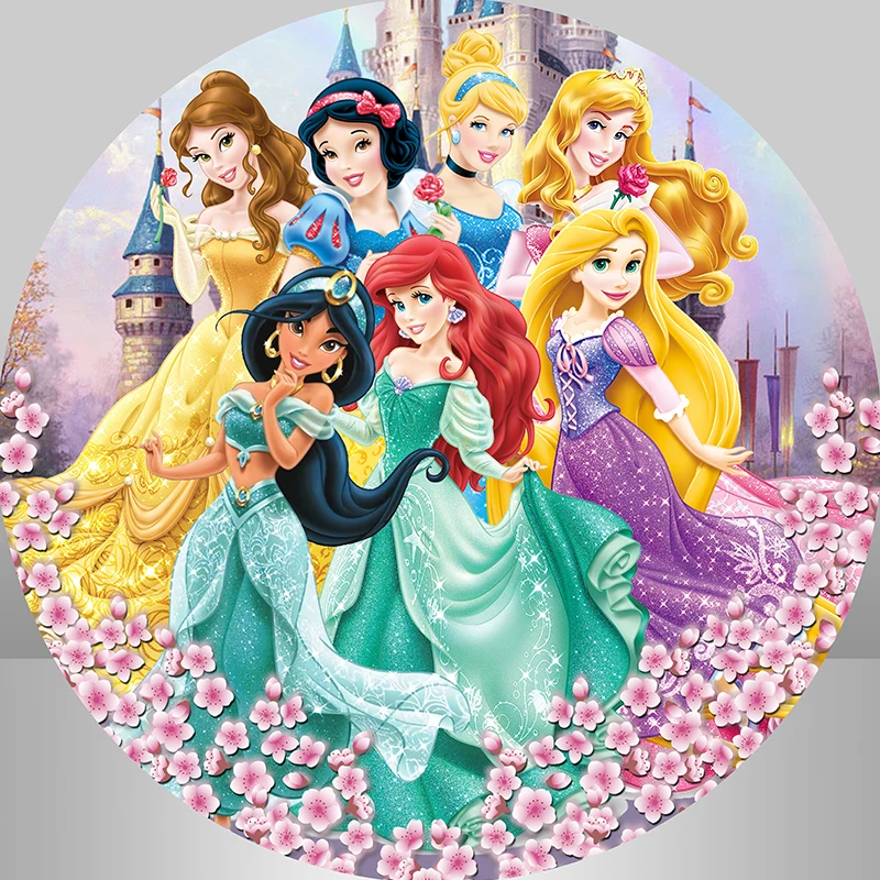 Круглый фон с изображением замка принцессы круглая подвеска для девочек Декор на