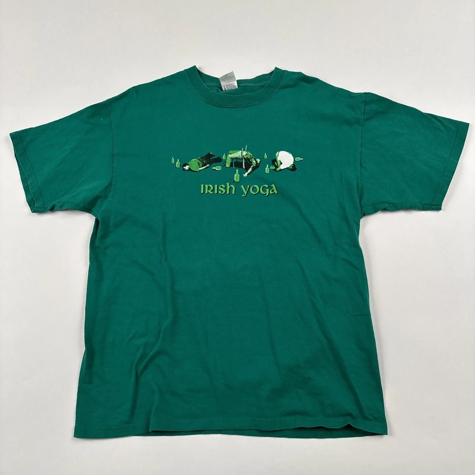 Винтажная Футболка Y2K 2000S ирландская Йога Xl