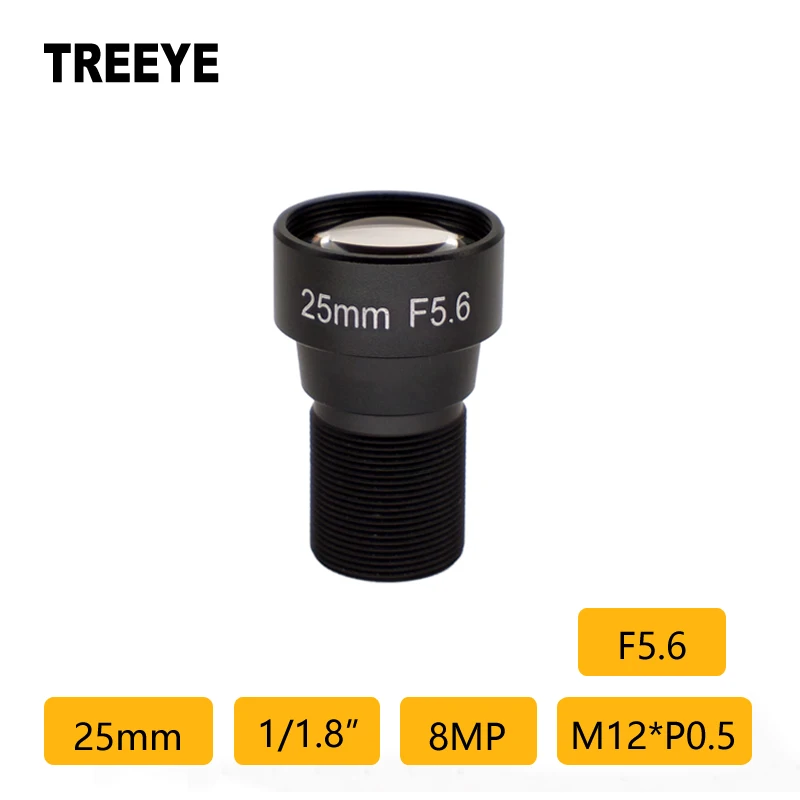 Starlight 4K 8MP 25 мм M12 Объектив видеонаблюдения