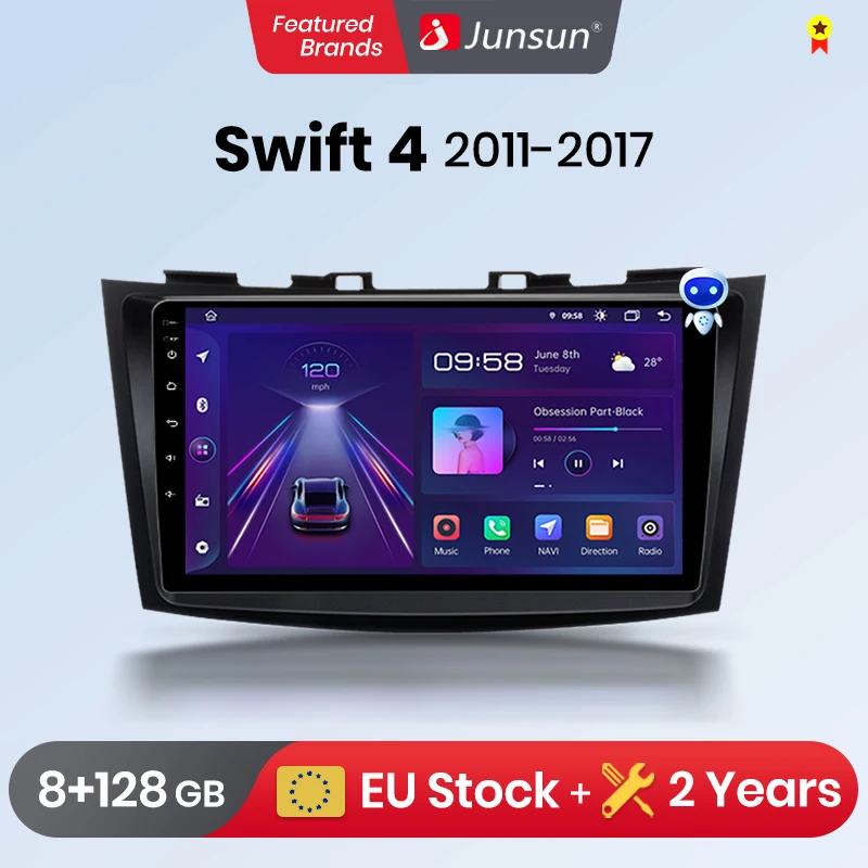 Автомагнитола Junsun мультимедийный проигрыватель на Android 10 0 4G для Suzuki Swift 4 2011-2017
