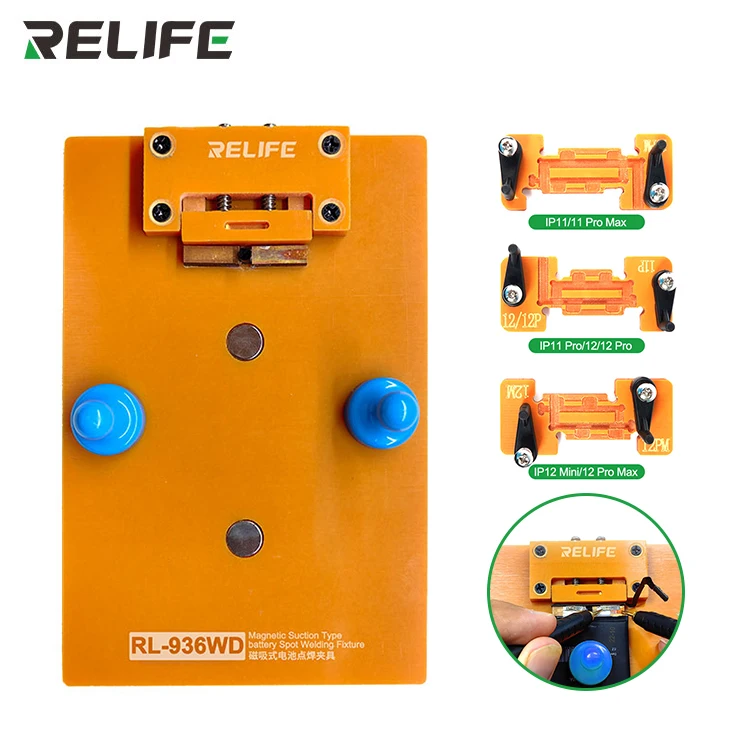 

RELIFE RL-936WA/RL-936WD Magnetic Spot Welding Fixture for Battery For iPhone multiple models Battery Repair Tools