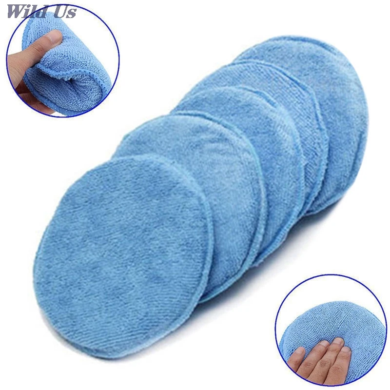 

5" Diameter Microfiber Wax Applicator Polishing Sponges pads Car washer Sponges Car &Motorcycles Accessories Blue