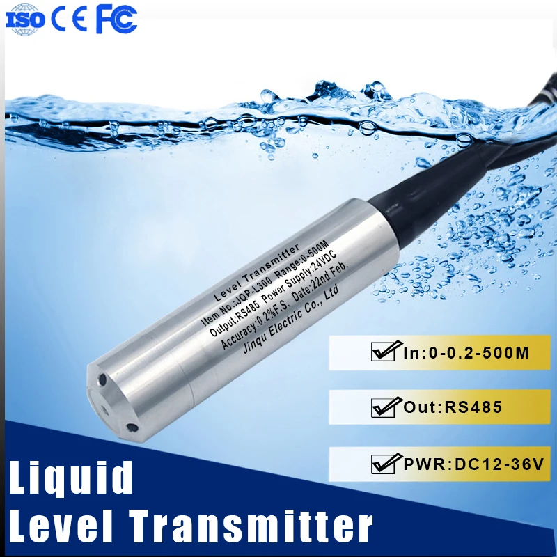 Liquid Level Transmitter Hydrostatic Water Level Gauge Liquid Level Sensor Water Level Display Output RS485