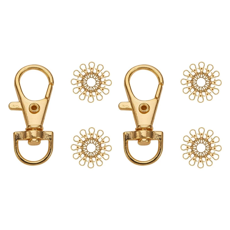 

100Pcs Aluminum Alloy Swivel Lobster Claw Clasps Snap Hook 35X13mm Gold