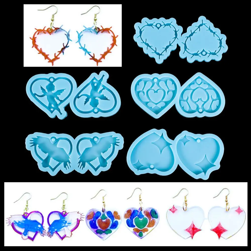 

Качественные изделия из смолы, инструменты для изготовления ювелирных изделий из УФ эпоксидной смолы, формы для подвесок в виде любящего се...