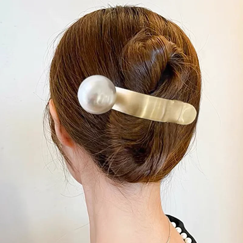 Простые жемчужные заколки для волос в китайском стиле женщин и девушек