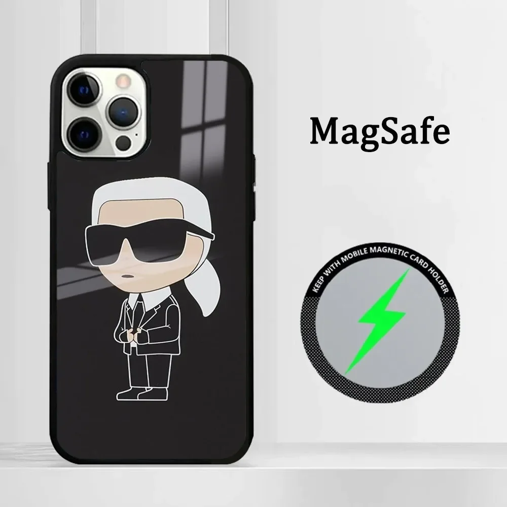 K-Karl-L L-Lagerfelds-S чехол для телефона IPhone 16 15 14 13 12 11 Pro Max Plus Mini Magsafe Mirror беспроводной