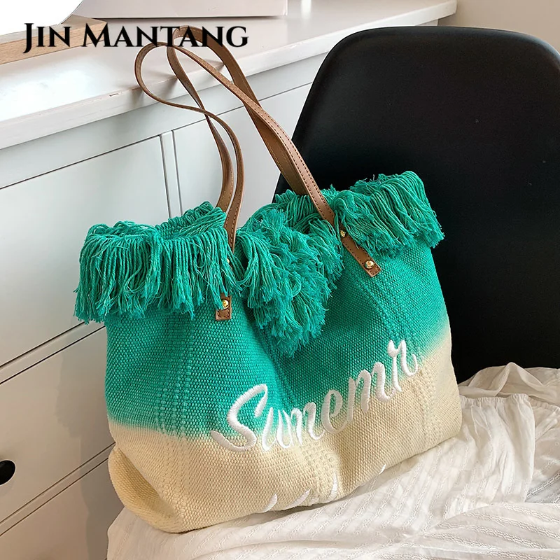 

Tassel Shoulder Crossbody Bag Large Capacity Shopping Shopper Bags for Women Tote Cute Luxury Designer Handbag 2023 Trend