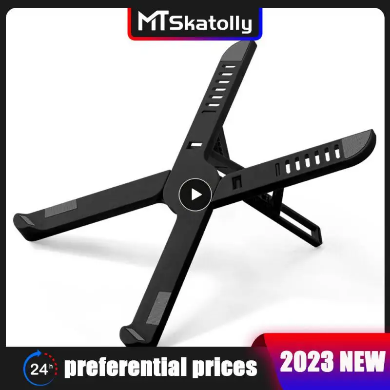 

Black Laptop Stand Portable Durable Notebook Support Convenient Creative For Notebook Rubber Universal Tablet Holder Simple