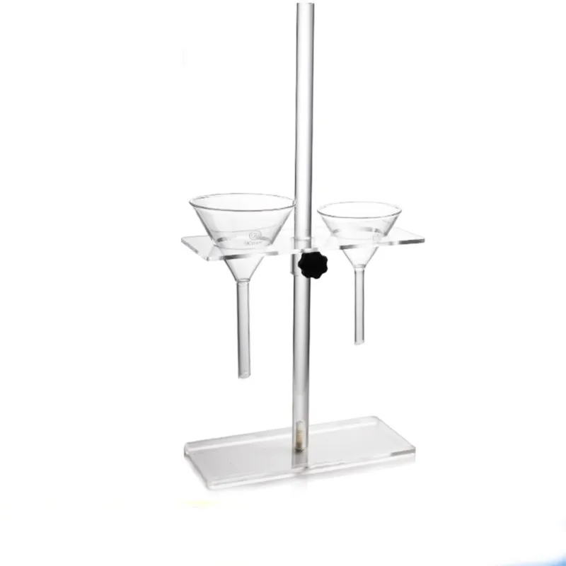 

1PCS Organic Glass Triangle funnel Stand PMMA Support Rack Lab Supplies 2holes or 4holes Pore size 60-90mm