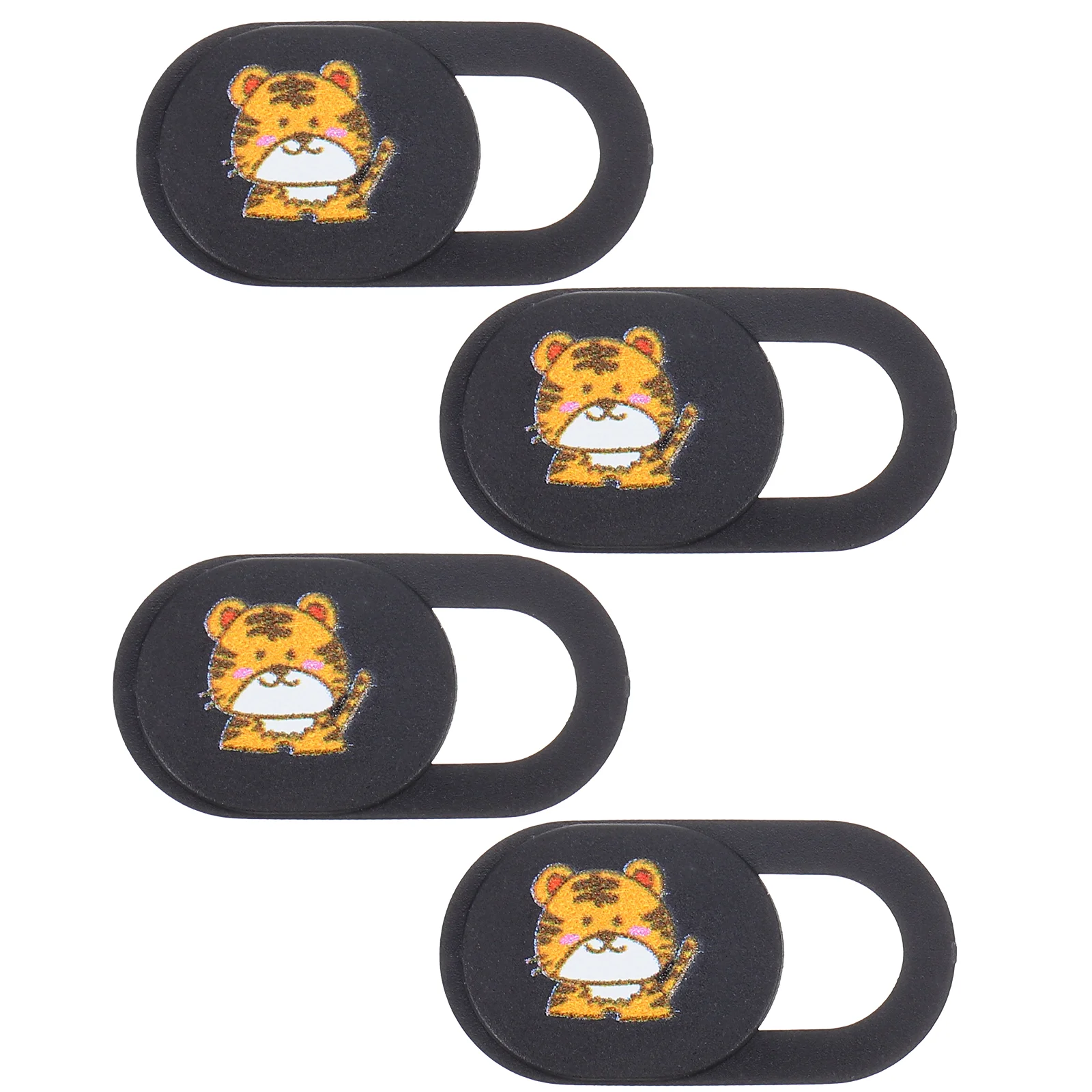 

4pcs Laptop Camera Cover Adorable Tiger Pattern Webcam Privacy Cover for Phone