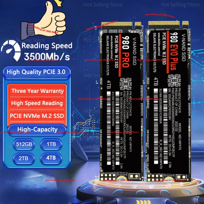 

High Speed 8TB Original New 2023 SSD 4TB 1TB 2TB M.2 Sata3 SSD Hdd M2 NGFF M.2 2280mm Disco Duro For Desktop