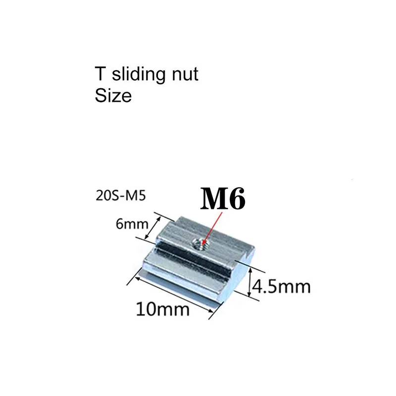 

100 шт./компл., 2020 г., M3 M4 M5 T, скользящая гайка, оцинкованные гайки с Т-образными пазами для алюминиевого экструзионного профиля серии 20
