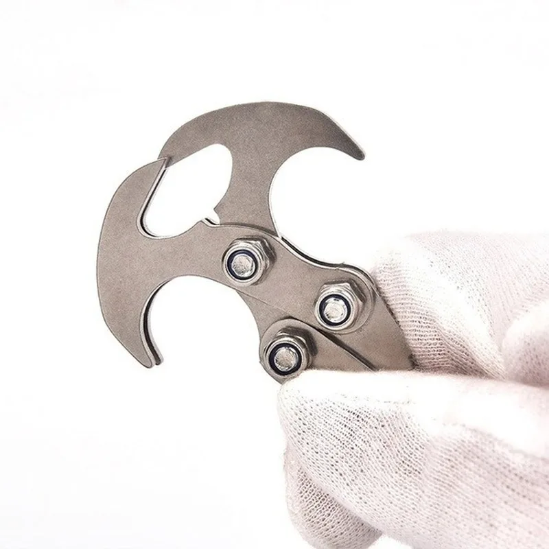 Фото Карабин гравитационный из нержавеющей стали для выживания, спасательный инструмент для скалолазания, альпинизм, снаряжение №3