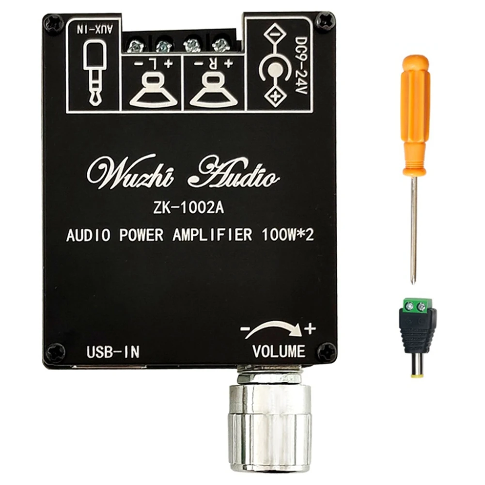 

_ Плата усилителя Bluetooth 5,1, плата цифрового усилителя звука 100 Вт + 100 Вт, стерео, 2-канальный модуль усилителя мощности