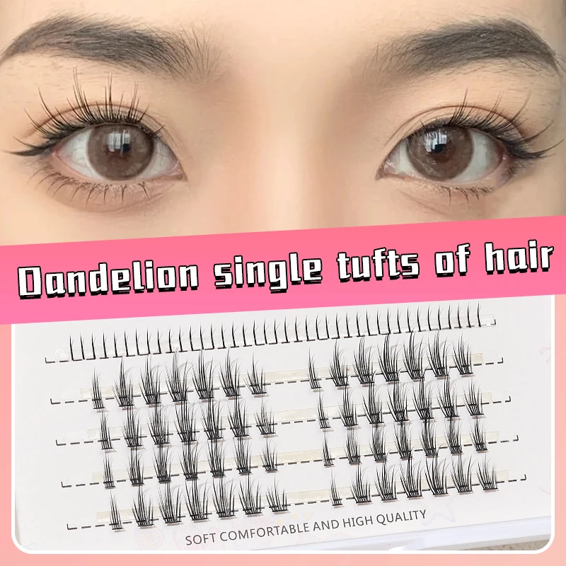 

Korean Single Cluster Manga Eyelashes Natural Thick Eyelashes Soft False Eyelashes Makeup Eyelash Extension Tool