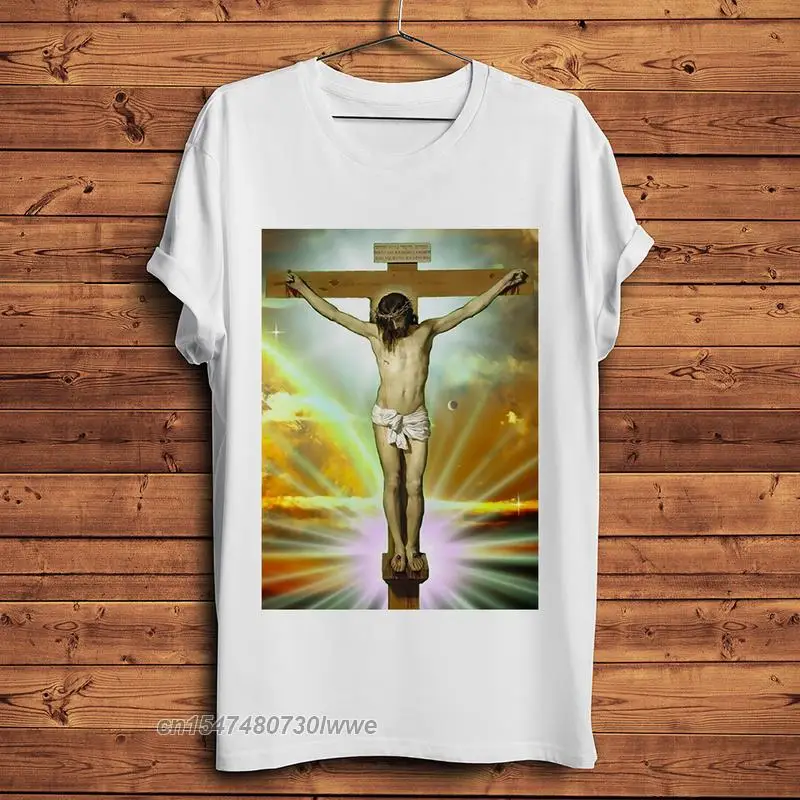 

Skam Iska Even Same Paragraph Jesus Crucifixion Tshirt Men White Casual T Shirt Unisex Streetwear Tee