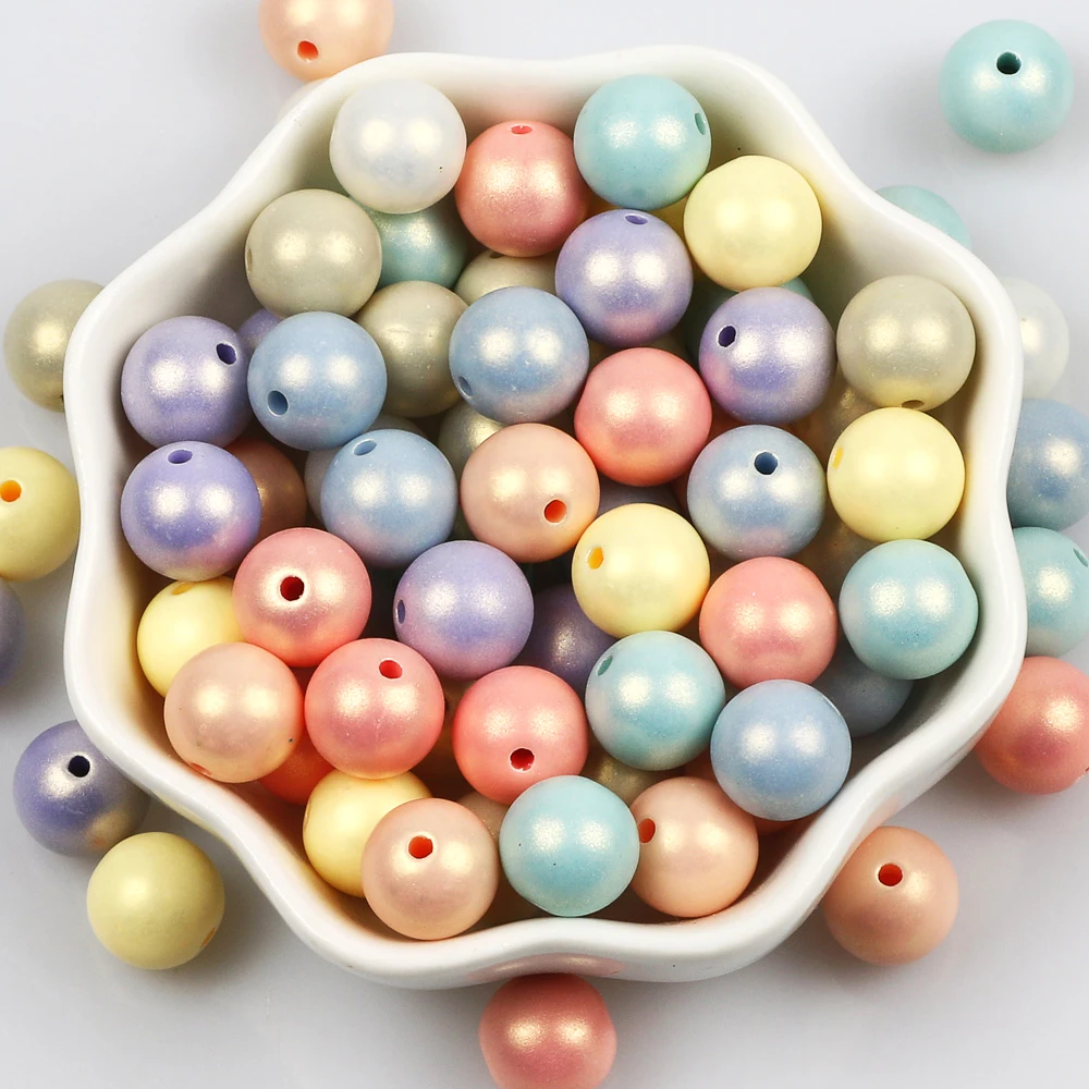 

6/8/10/12/14/16mm Acrylic Round Ball Beads Colorful Loose Spacer Beads For DIY Jewelry Making Necklace Bracelet Charm Handicraft