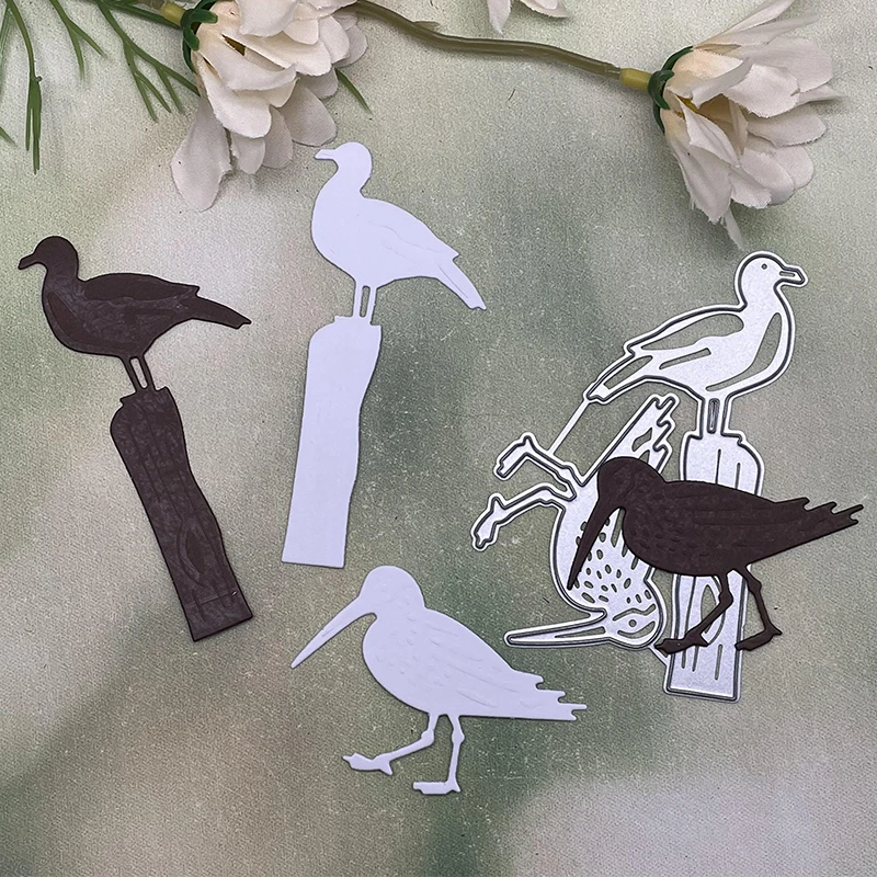 

Металлические трафареты Seagull bird для высечки, штампованные трафареты для «сделай сам», для скрапбукинга, альбома, бумаги, карт, тиснения, 2 шт.