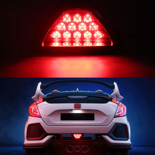 Universal Brake Signal Lamp Super Bright Rear Fog Lamp 12 LED Rear Tail Pilot Lamp for Auto Vehicle SUV for Truck Car Motorcycle 5