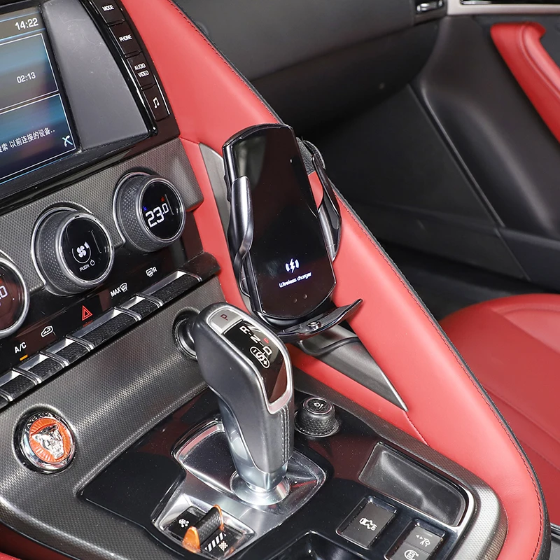 Для Jaguar F-TYPE 2013-2023 алюминиевый сплав ABS Центральная ручка управления GPS