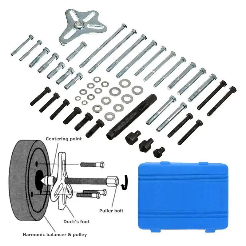 Набор инструментов для снятия рулевого колеса сверхмощный 46 шт. инструмент