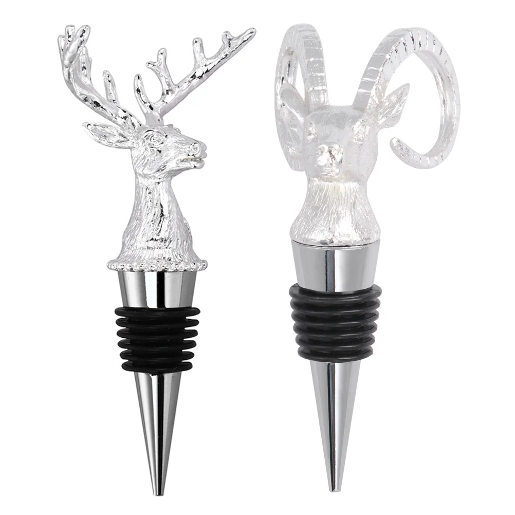 

Stopper Bottle Christmaspreservation Cap Sealer Whiskey Champagne Alloy Saver Accessory Holiday Stoppers Animal