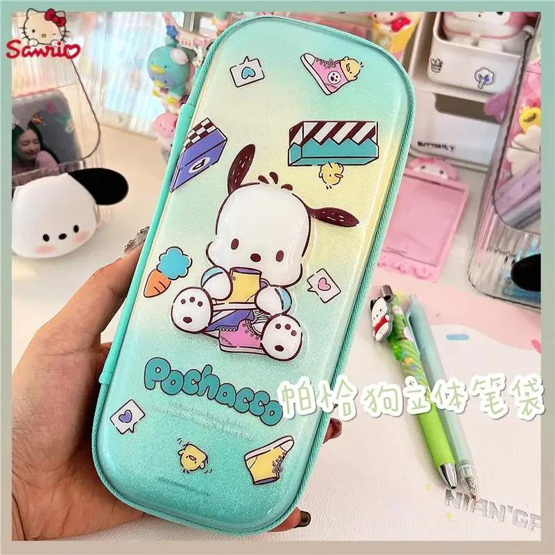 

Kawaii Sanrios Stationery Pochacco Cartoon Anime Cute Student Pencil Case Stationery Organizer Children's Gifts