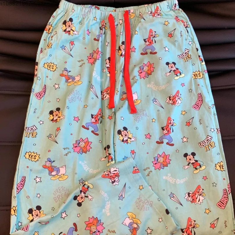 Милый Микки Дональд Дак с принтом Диснея весна и осень новые спальные брюки