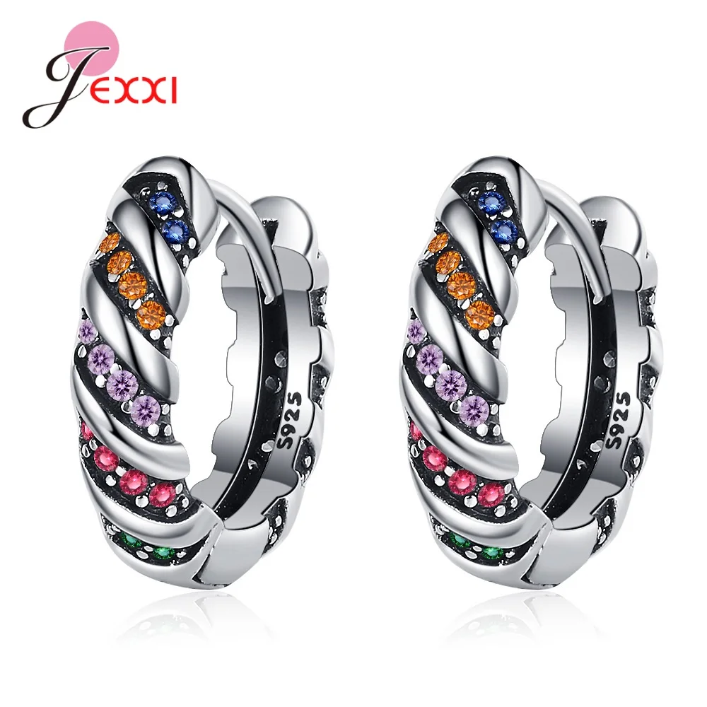 Женские серьги из серебра 925 пробы с инкрустацией