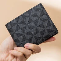 wallet for men luxury brand short stripe retro style gift multi card position business money purse holder