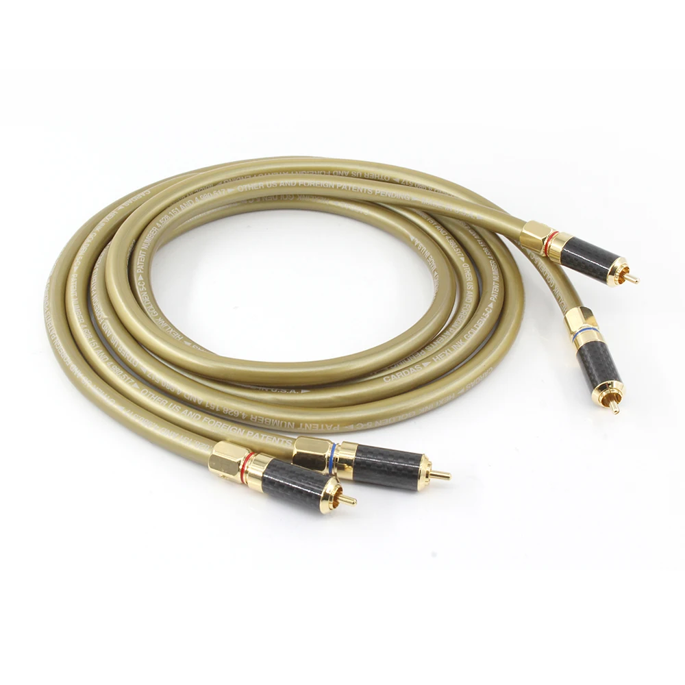 Высококачественный кабель HI-Fi RCA, кабель Hifi A70 с разъемом RCA из углеродного волокна, такой же, как у Cardas Hexlink Golden 5-C Cable