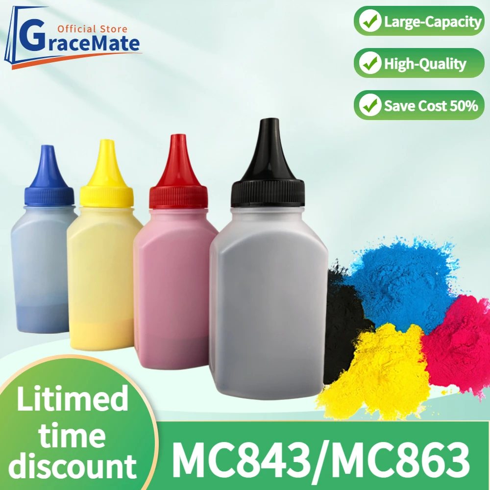 

GrateMate 5 Stars Refill Toner Cartridge Powder Compatible for OKI MC843 MC863 MC883 843 883 Laser Printer Color Refill Toner